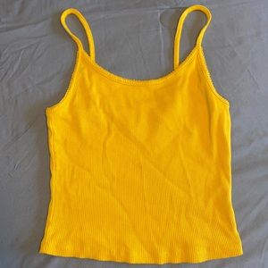 Wild Fable Yellow Crop Tank Top